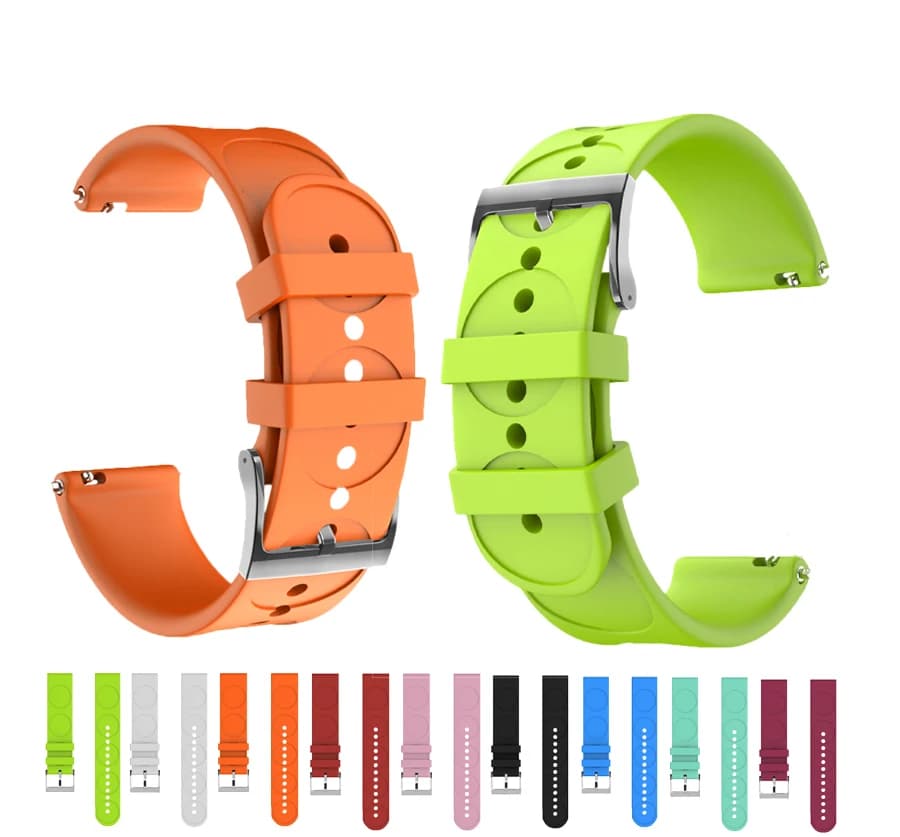 Soft Silicone Watch Strap for Suunto 3 Band for Garmin Vivoactive 3 20mm Watchband for Samsung Galaxy 42mm Bracelet
