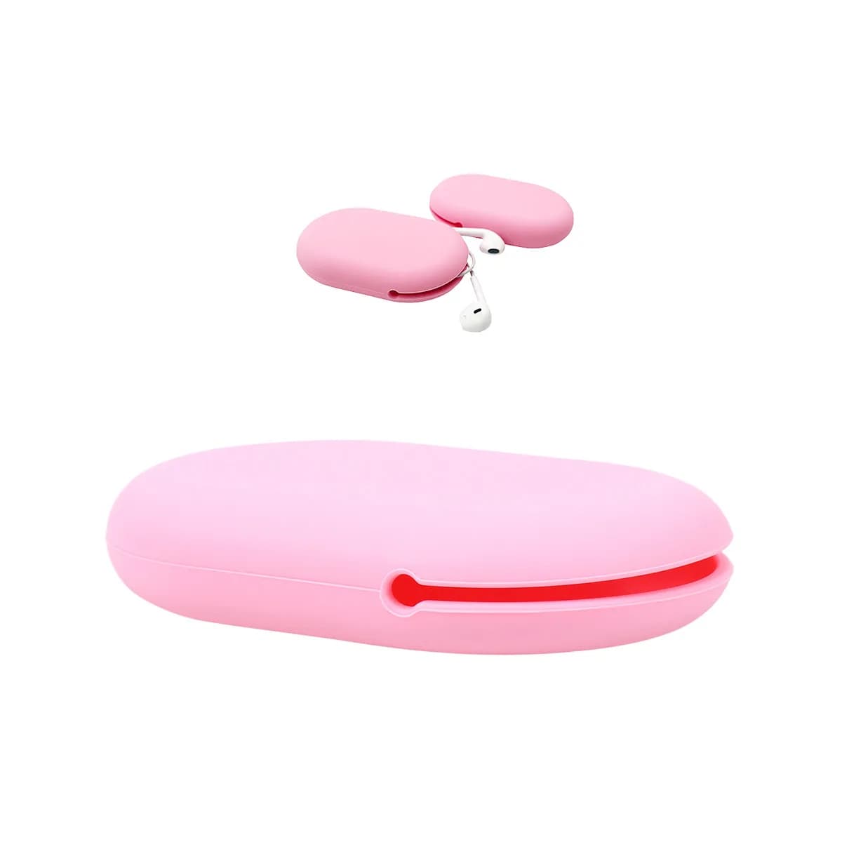 Silicone case for earphones, universal portable bag for wireless headphones, data cable and USB stick (1 piece)