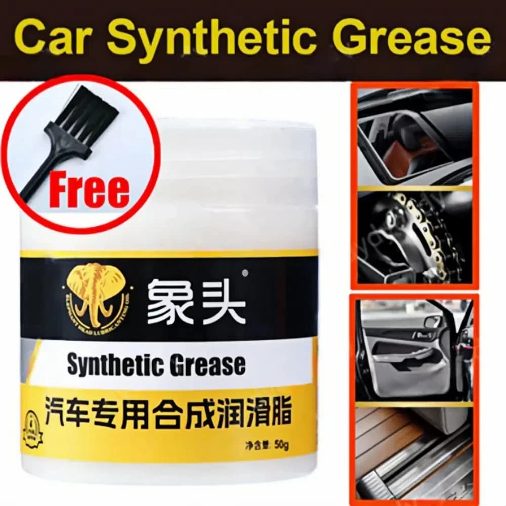 Grasso sintetico per autoveicoli Lubrificante multiuso anti-stuttering per tetto apribile 50g Invia pennello Squeak Curativo Manutenzione auto