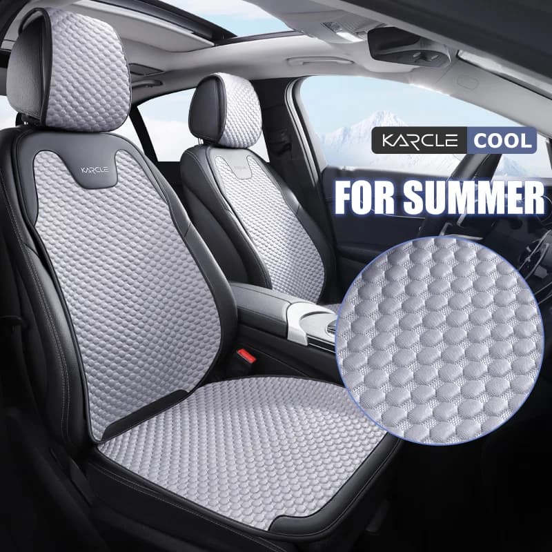 Universal Ice Silk Car Seat Covers Full Set Summer Cool Car Seat Covers Sweat Absorption Auto Seat Cushion Pad Car Accessories
