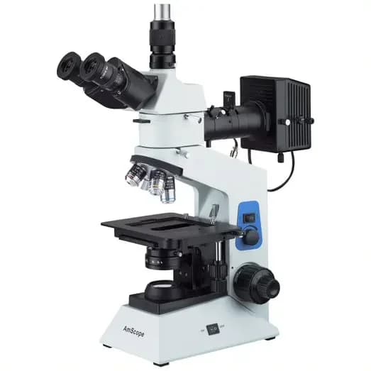Microscopio metallurgico trinoculare AmScope 50X-500X con polarizzazione