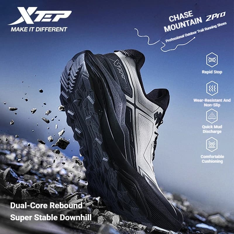 Xtep Chase Mountain 2.0 Pro Scarpe da trekking per esterni con ammortizzazione per donna Suola elastica resistente all'usura 874318170009