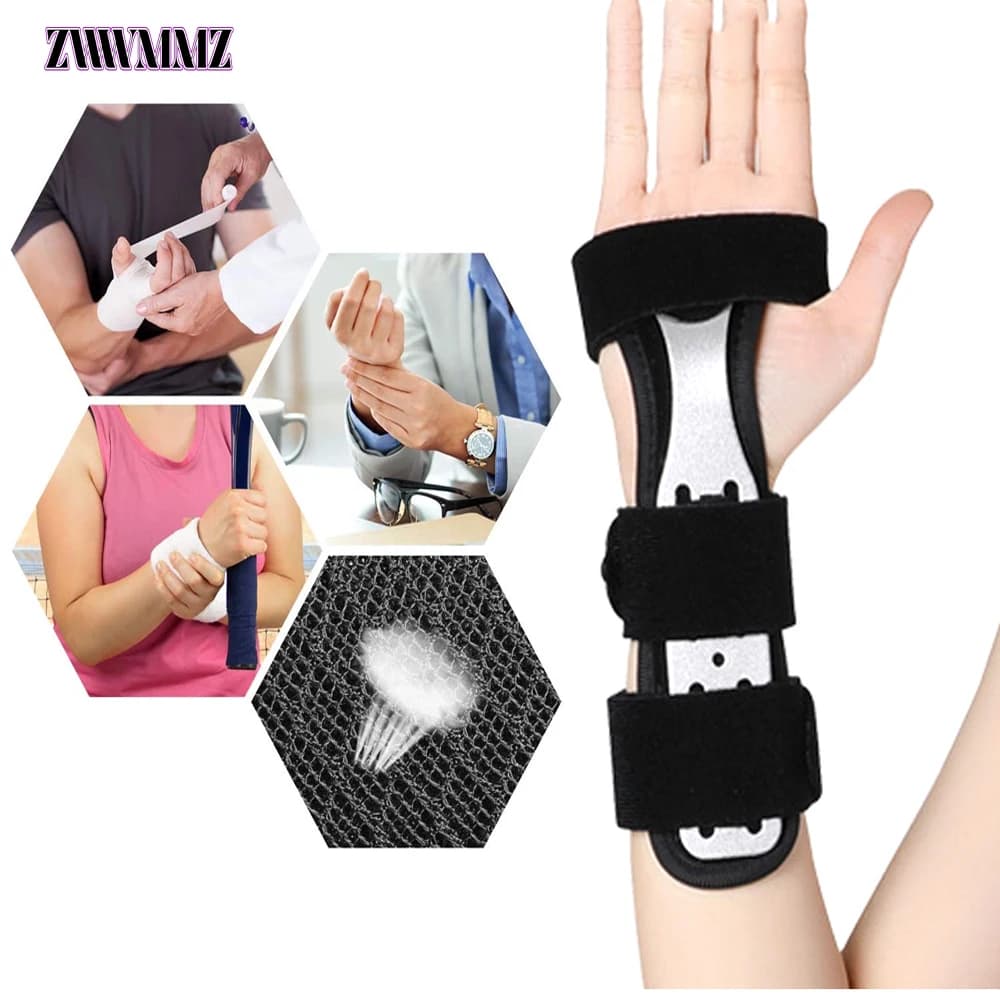 Supporto per Polso e Palmo con Stabilizzatore in Metallo per Tendinite, Artrite, Sindrome del Tunnel Carpale, Distorsioni e Stiramenti