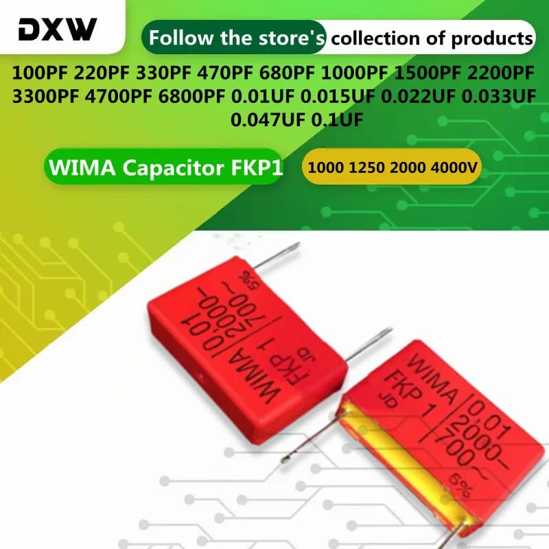 2 Pz/lotto WIMA FKP1 100 150 330 470 680 1000 2200 3300 4700 6800PF 0.01 0.015 0.033 0.047 0.068 0.1UF 630V 1000 1250 2000 4000V