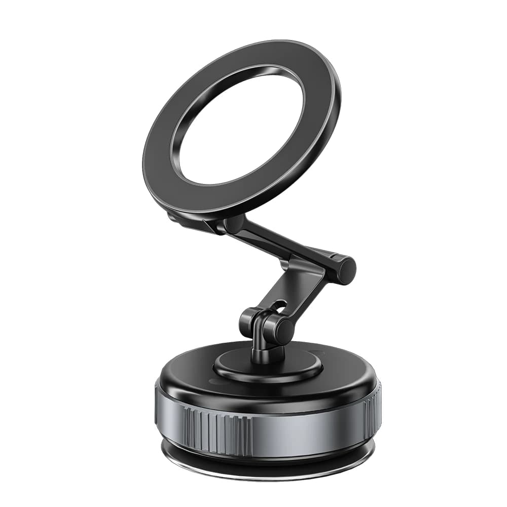 Foldable 360 Degree Car Mount Mobile Phone Holder Magnetic Vacuum Adsorption Rotation Aluminum Alloy Suitable for Smartphones