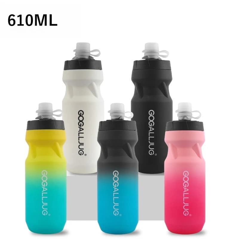 1 pz bottiglia d'acqua sportiva 610 ml PP5 ultraleggero da corsa all'aperto spremere tazza bollitore per bicicletta tazza per bici portatile accessori per ciclismo
