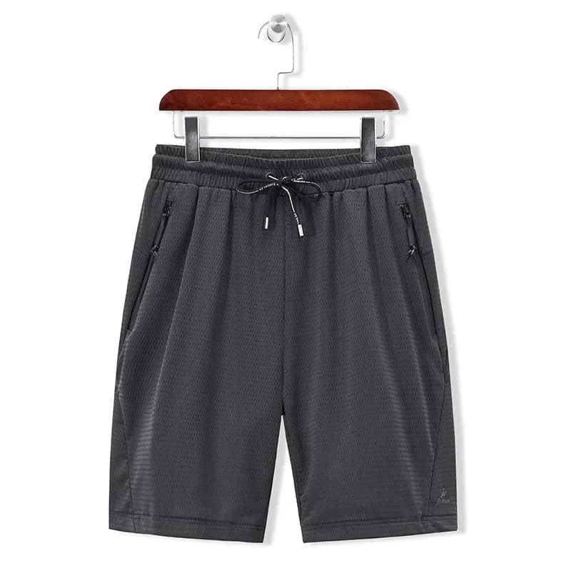 2025 New large men's shorts breathable with air conditioning Sports basketball beach shorts elastic at five points