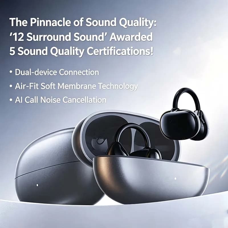 REMAX OWS-19 Auricolari Wireless Open-Ear a Clip, Comodi da Indossare, per Musica e Chiamate