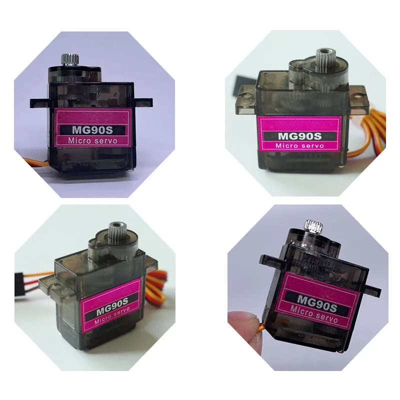 NUOVO MG90S Servo 2/4/6/8/20 Pz All Metal Gear Versione Aggiornata 9g SG90 Per Aereo Elicottero Auto Barca MG90 9G Trex 450 RC