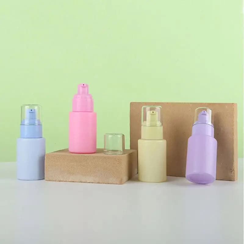 30 ml empty bottle Colorful glass bottle for liquid foundation Dispenser Makeup tool Essential spremere bottle for portable travel Beauty