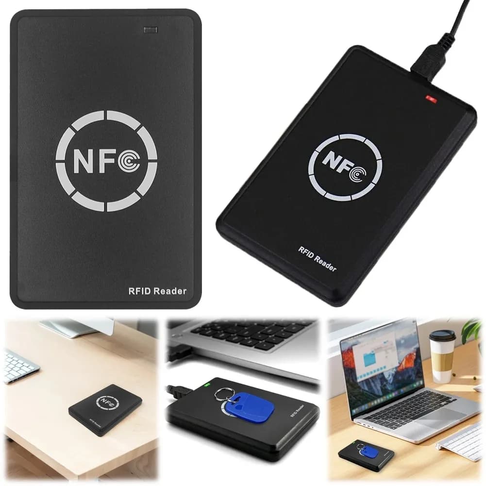 Lettore e Scrittore di Smart Card NFC 5YOA 13.56MHz 125KHz Programmatore USB Copiatore RFID Duplicatore Decodificatore di Carte ID IC Sistema di Accesso Porte