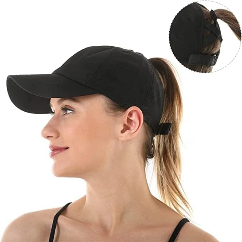 1pc Womens Criss Cross Ponytail Baseball Cap Adjustable High Messy Bun Ponycap Quick Drying Hat Unisex Quick Drying Trucker Hats Breathable Lightweight Outdoor Sports Sun Hat For Running Hiking Camping Fishing Daily Wear hat women hat