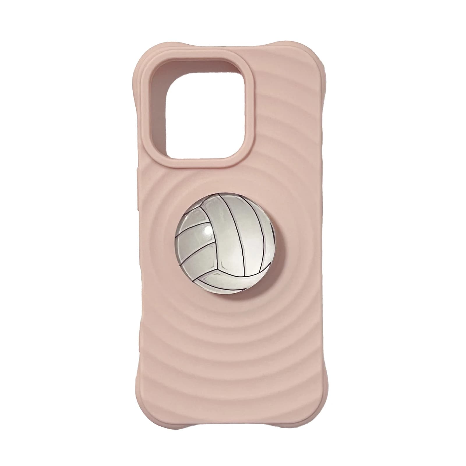 White Volleyball Phone Holder with 3D Crystal Ball Support for Magsafe Magnetic Bracket for iPhone Samsung Griptok