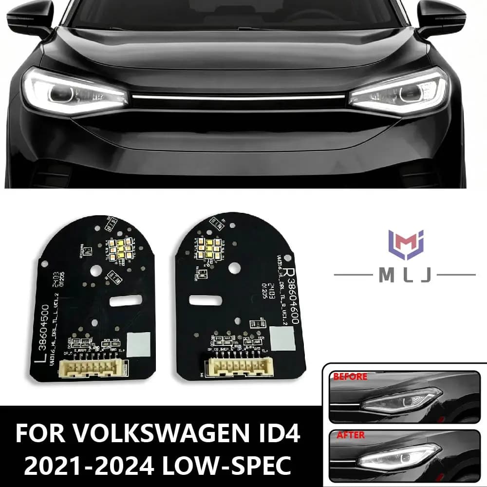 For VW ID.4 2021-2024 Low Spec Angel Eyes LED Headlight DRL Turn Signal Chip Daytime Running Light Source Board Car Accessories