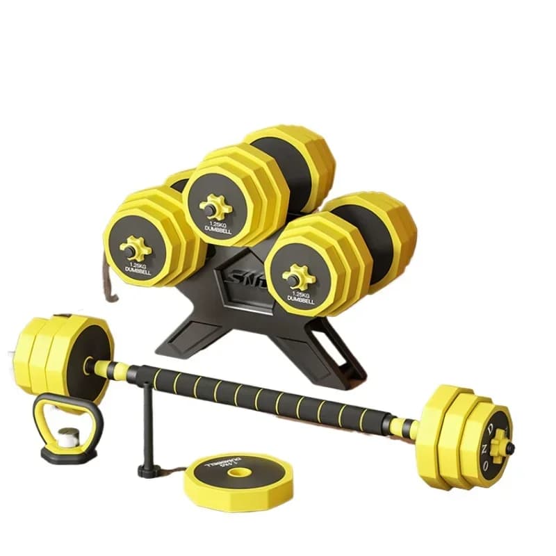 Manubri Fitness Attrezzature per la casa da uomo Peso regolabile Dormitorio maschile Bilanciere Kettlebell Set Combinazione