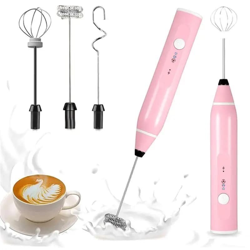 [new] Mini Electric Handheld Milk Frother Electric Blender with USB Electrical Maker Whisk Mixer for Milk Frother Cappuccino,B