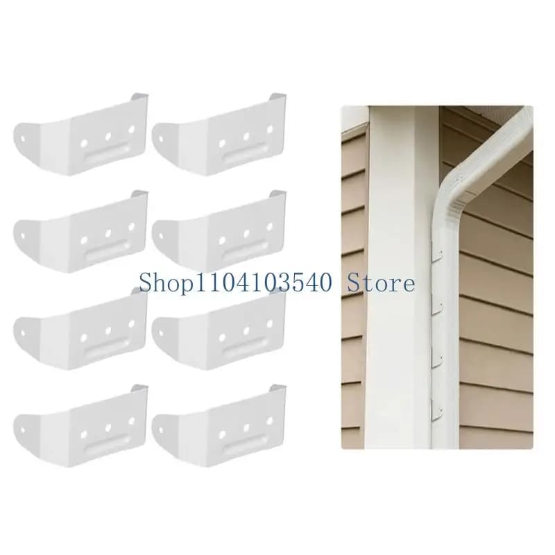 02DC Gutter Downspout Straps Concealed Bracket with Pre Drilled Holes Easy to Use