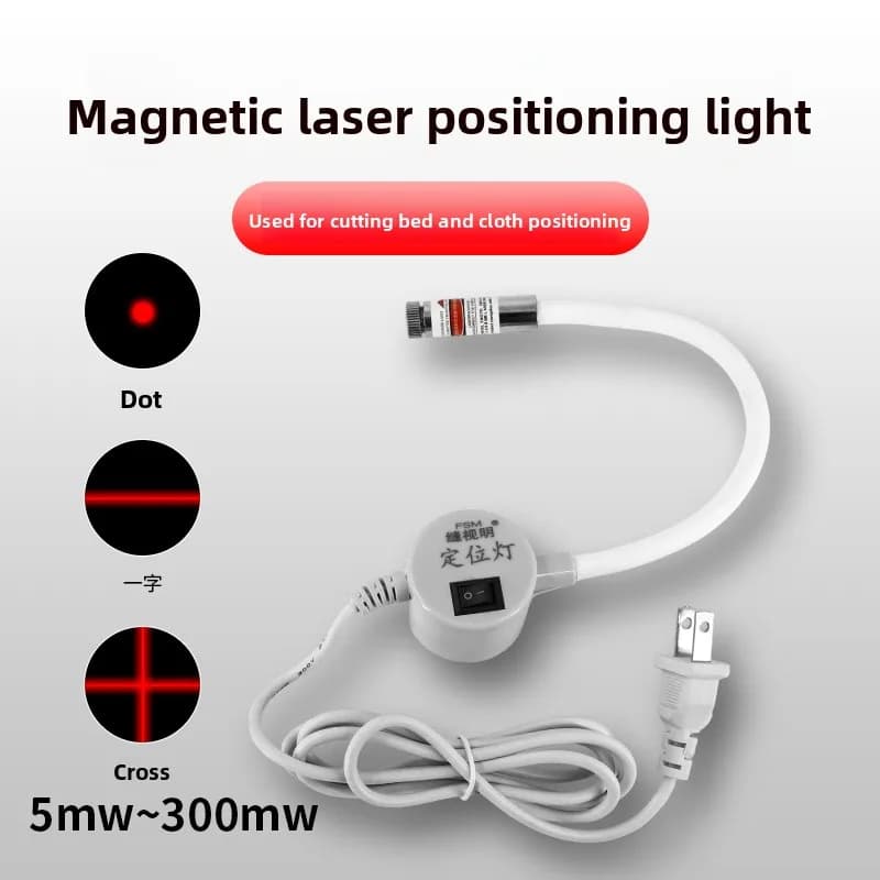 Posizionatore Laser per Taglio Industriale con Linea a Croce e Punto Laser Rosso/Verde per Lavorazione del Legno e Ingegneria della Pietra