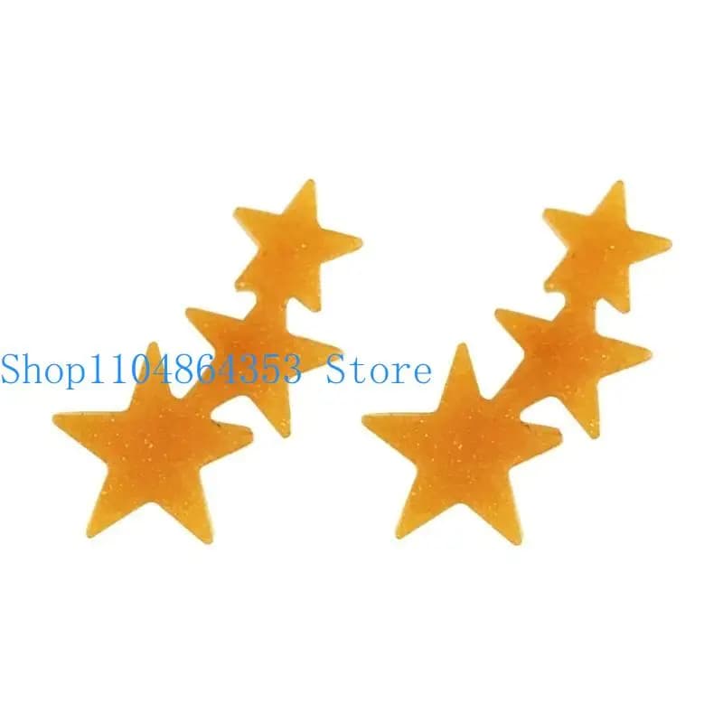 652F Stampo per orecchini a bottone Decorazioni pendenti pendenti Stampo in silicone a specchio pentagramma