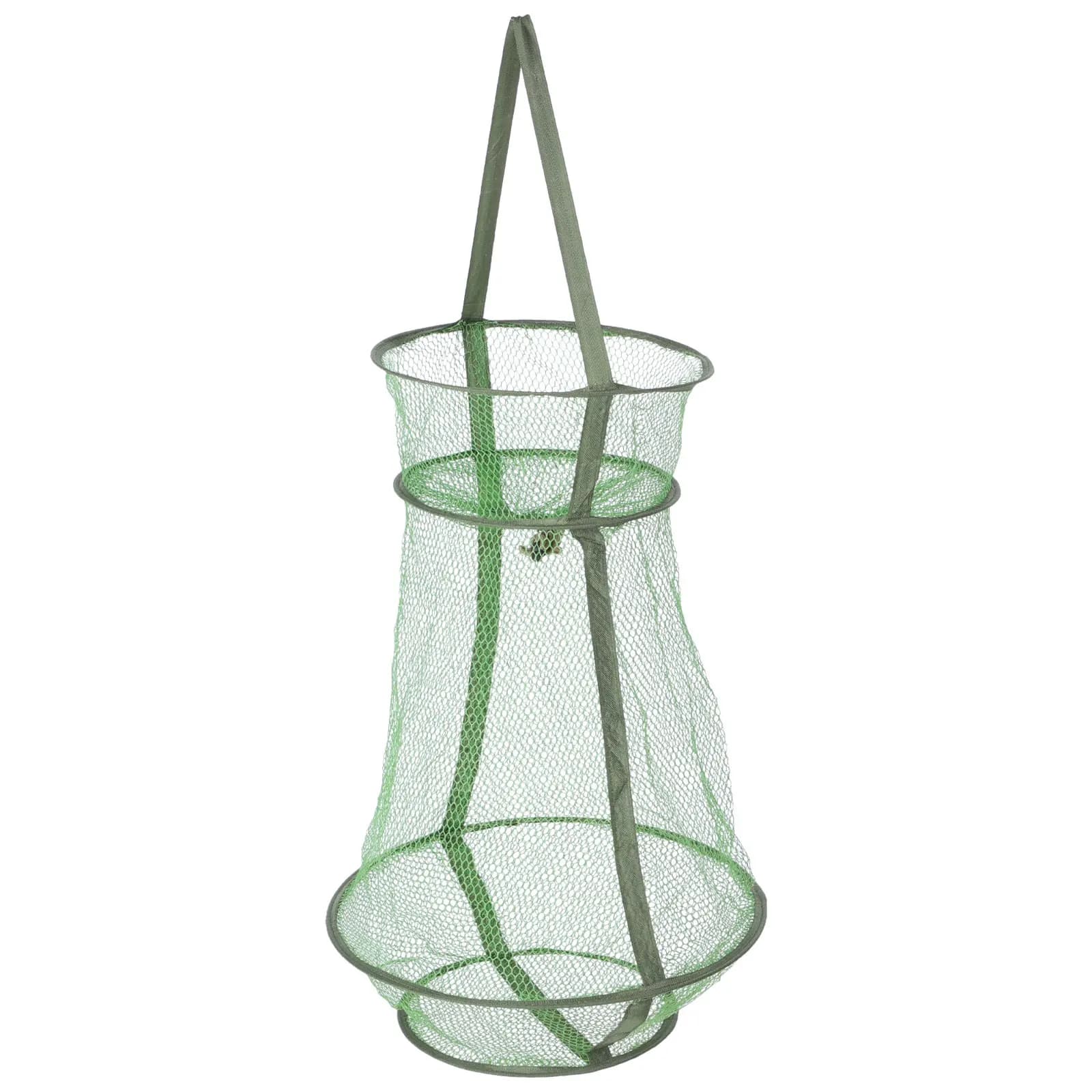 Fishing Catch Netting Wear-Resistant Lightweight Foldable Drawstring Fishing Net Quick-Drying Mesh Fish Storage Bag