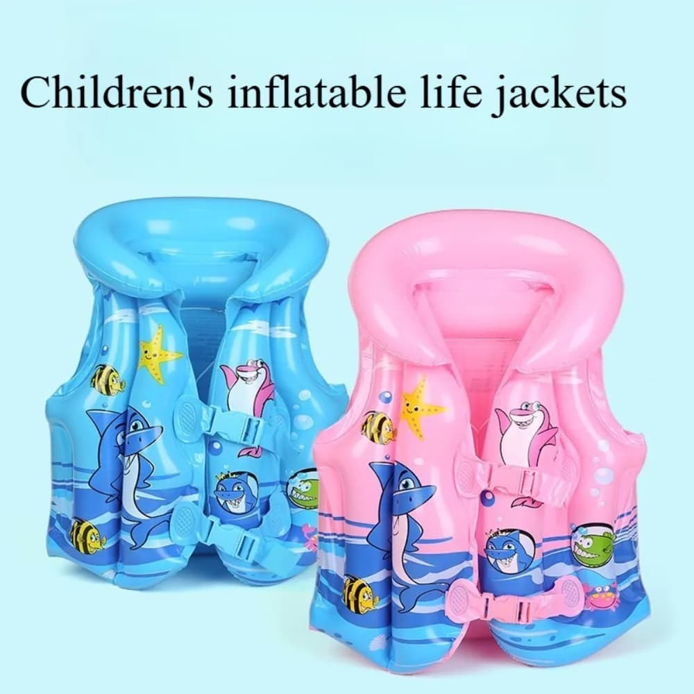 Giubbotto di galleggiamento per nuoto in cartone animato per bambini Attrezzatura da nuoto unisex di piccole e medie dimensioni Giubbotti di salvataggio gonfiabili professionali
