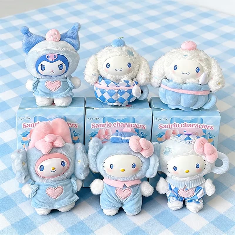 Hot Sale Personaggi Sanrio Serie Blue Flutter Blind Box - Simpatici Ciondoli in Vinile di Hello Kitty e Melody per Borsa, Regali di Compleanno Trendy