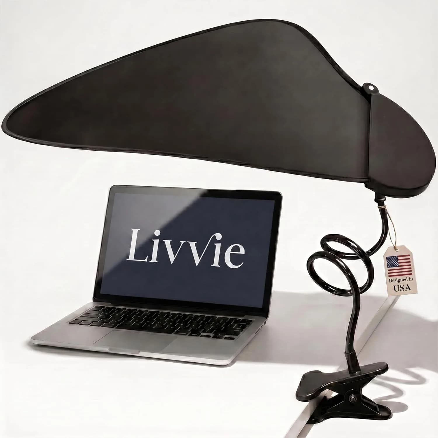Adjustable Desk Shade Blocks Overhead Fluorescent Light & Window Glare for Laptop Sun Shade Working Outside Foldable Cubicle