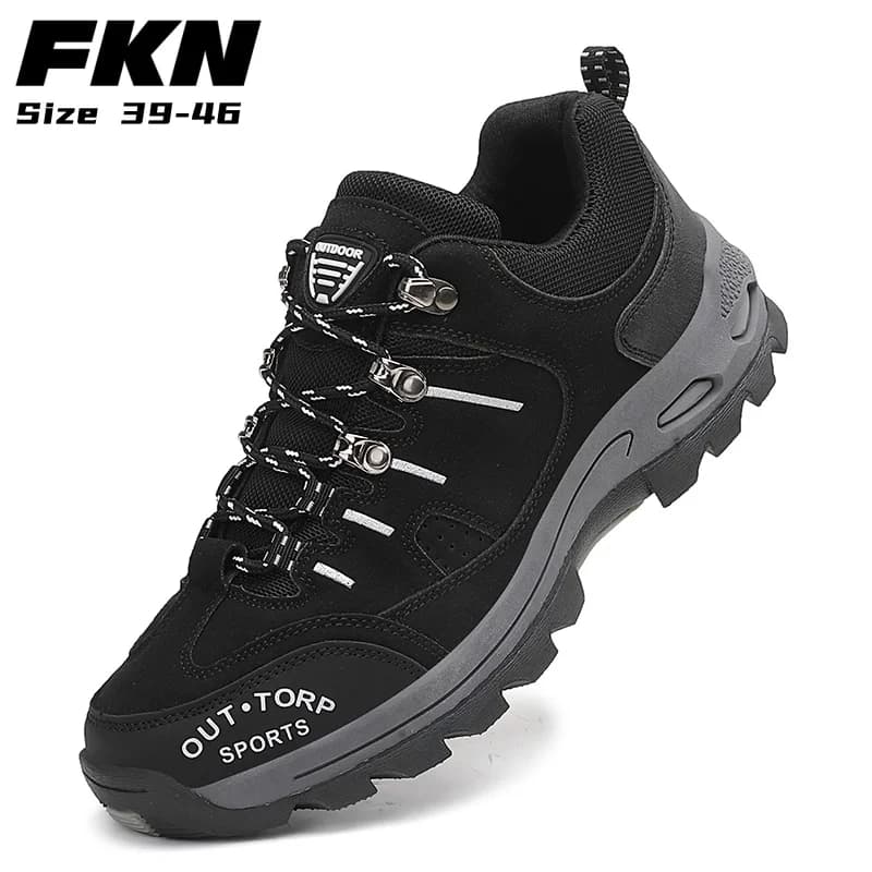 2025 nuove scarpe da trekking da uomo in pelle scamosciata scarpe casual da esterno resistenti all'usura scarpe sportive tattiche da caccia da escursionismo da uomo antiscivolo