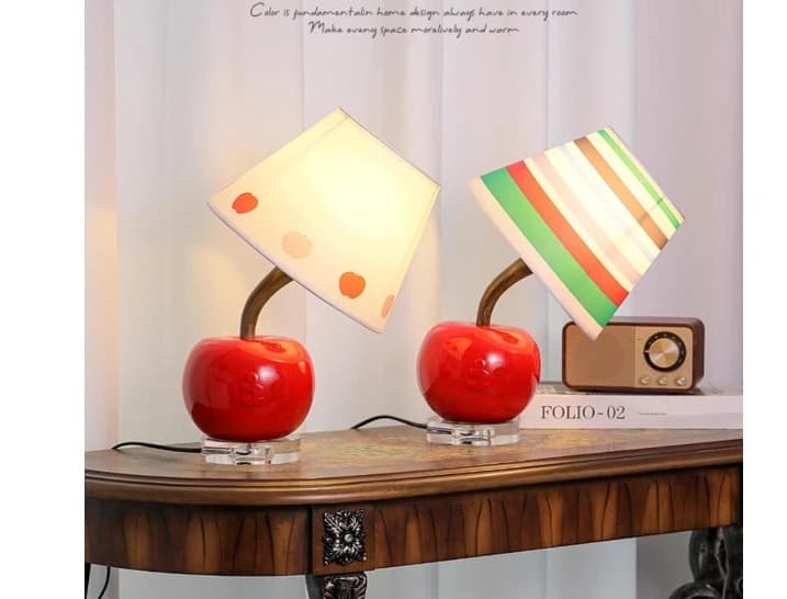 Desk Lamp with Apple Head Storta Design Cute Way Bedside Lamp Bedroom Creative Atmosphere Night Light