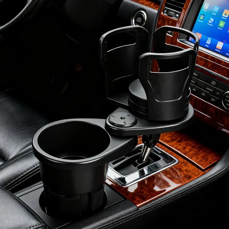 Portabicchieri per auto Estensore Aroma Organizer Portabevande Nuovo portabicchieri doppio multifunzionale regolabile per auto con supporto per telefono cellulare
