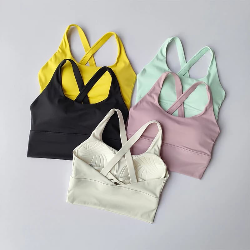 Collection of sports bras all-in-one High-intensity professional shockproof Huddle Racing bra Yoga Fitness summer bra