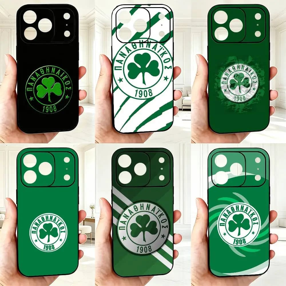 A-ART P-Panathinaikos A-Athens PA Phone Case For iPhone 17, 16,15,14,13,12,11 Plus,Pro Max, Others Soft Black Cover