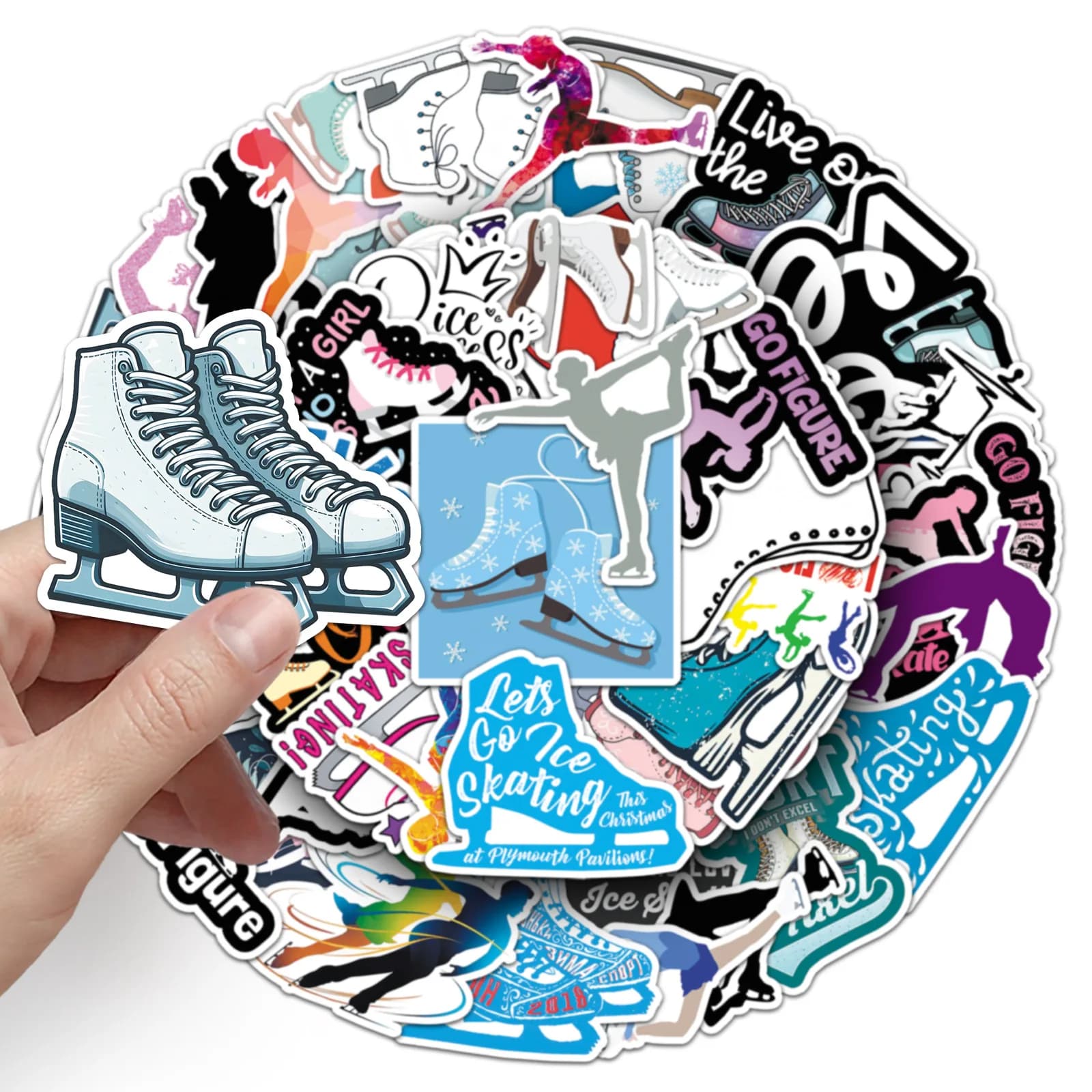 10/50PCS Pattinaggio su ghiaccio Cartoon Adesivi Sport competitivi Graffiiti Decorazione Giocattoli fai da te Laptop Chitarra Auto Bici Skateboard Decalcomanie