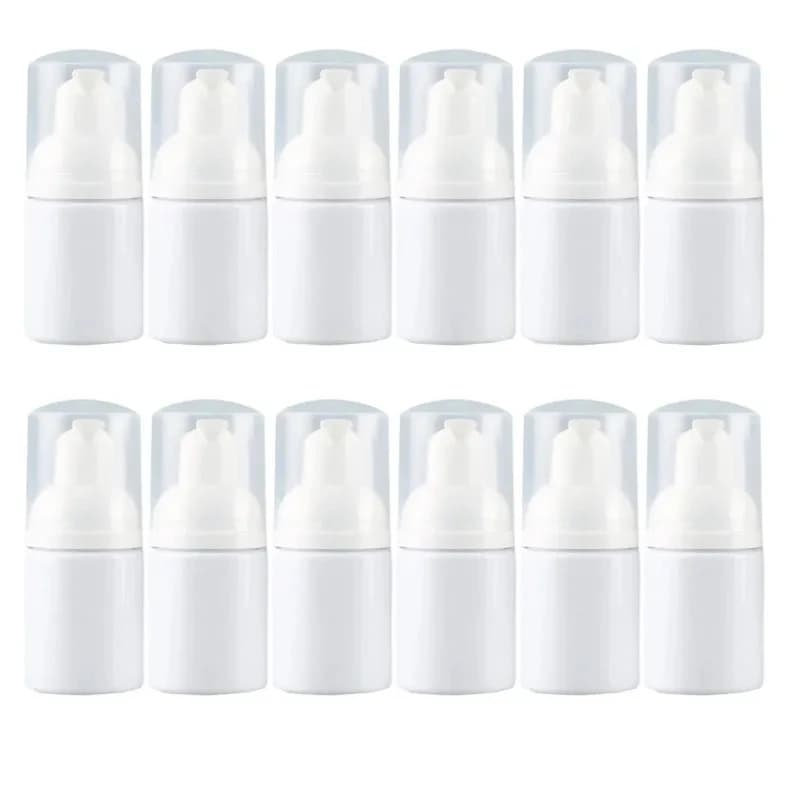 12 pezzi 30 ml bottiglia dispenser di schiuma vuota riutilizzabile bottiglia di plastica portatile per la pulizia mini pompa di sapone schiumogeno da viaggio
