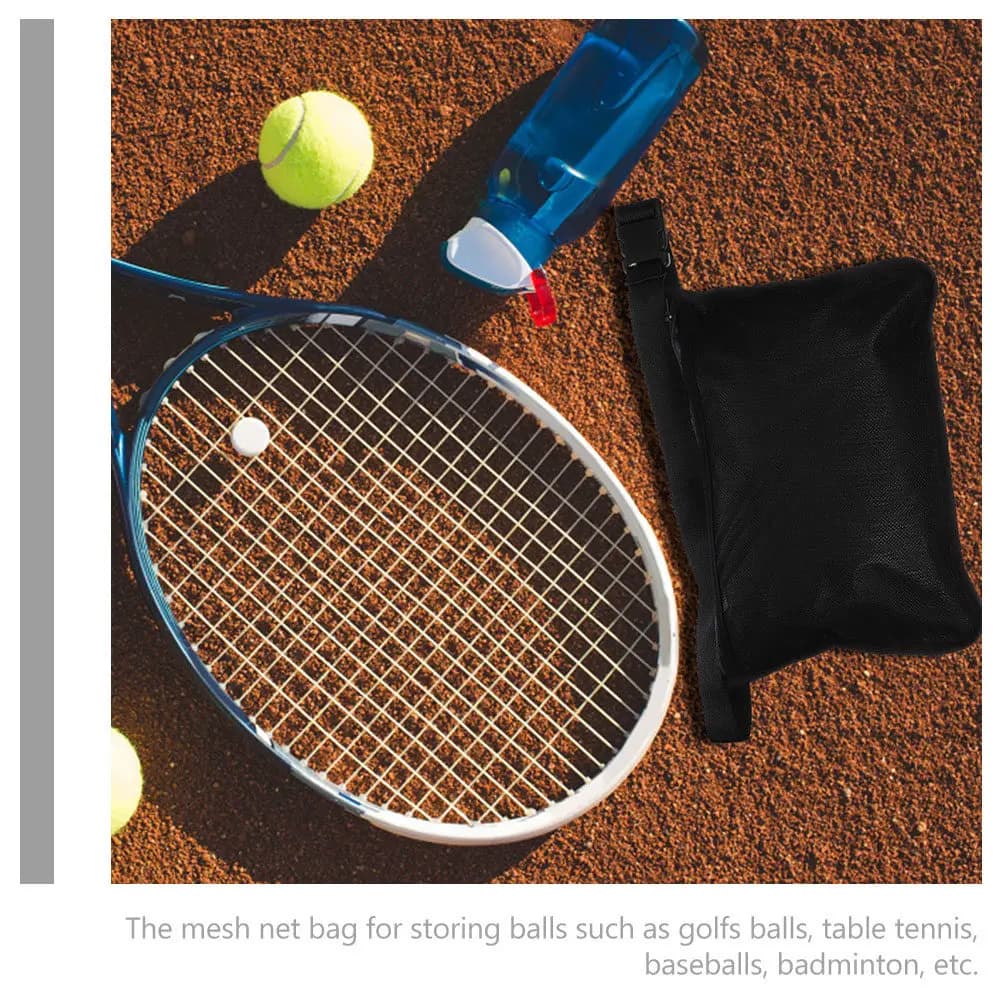 2 Pezzi Sacche Portapalle da Tennis in Rete Multiuso, Borse Portapalle Portatili Riutilizzabili per Palline da Golf, Tennis da Tavolo, Baseball