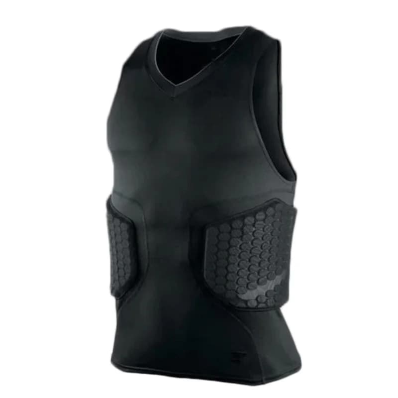Gilet da allenamento attillato a nido d'ape Pro Top senza maniche Gilet anticollisione Maglie da calcio da basket T-shirt anticollisione Palestra