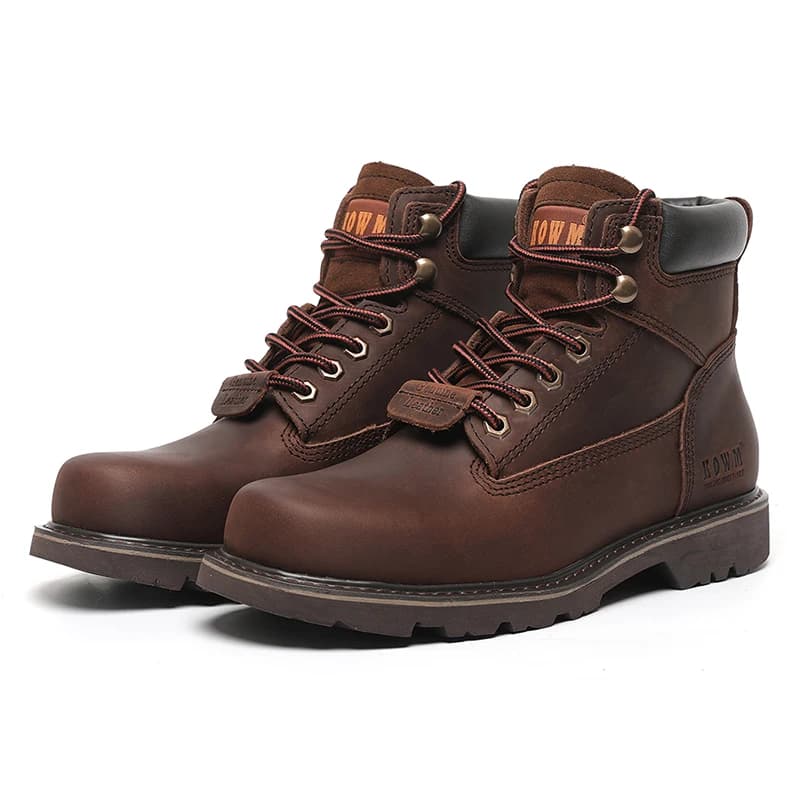 Scarpe da Trekking KOWM in Pelle Bovina per Uomo, Impermeabili, Stivali da Combattimento Desert, Stivali da Moto, Sneakers da Viaggio, Stivaletti Tattici da Caccia