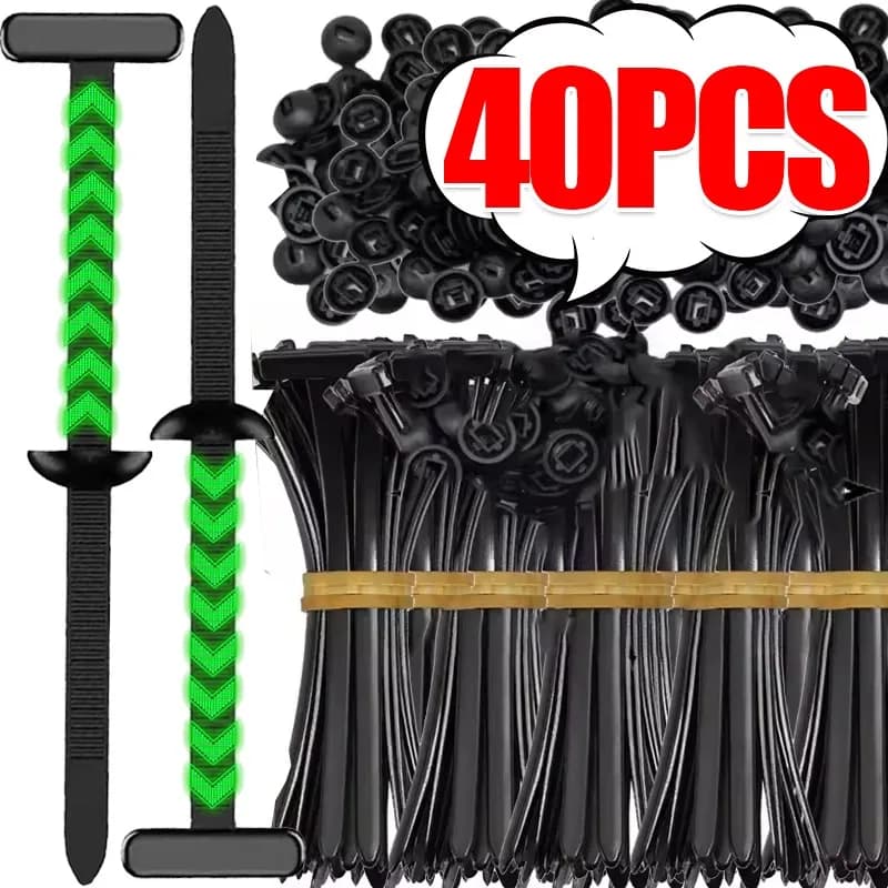 Fascette stringicavo in nylon multiuso autobloccanti per auto, clip di fissaggio per paraurti, gestione cavi, organizer per attrezzi da garage e casa