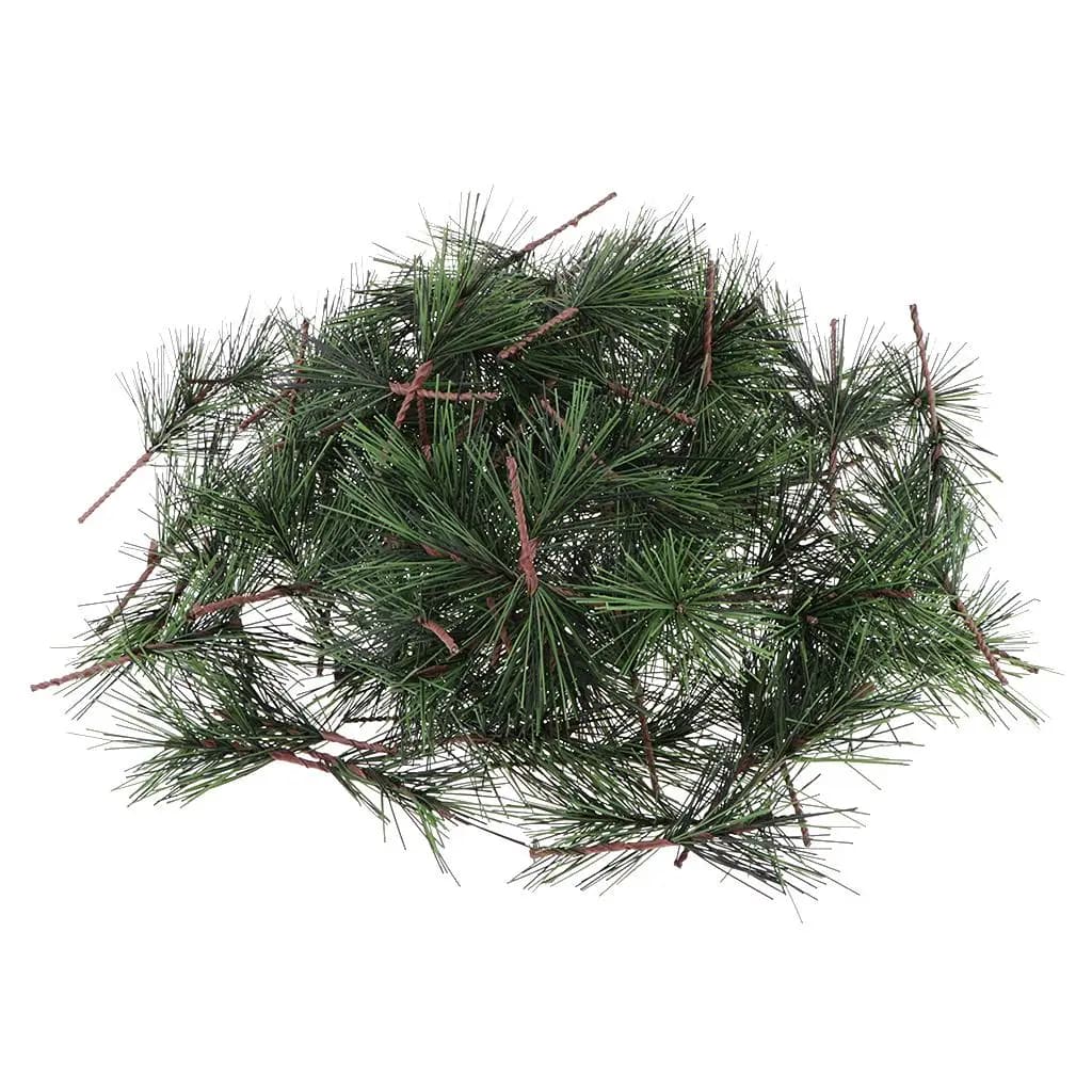 100 pieces 6 cm artificial pine plants green fake flowers for christmas decorations