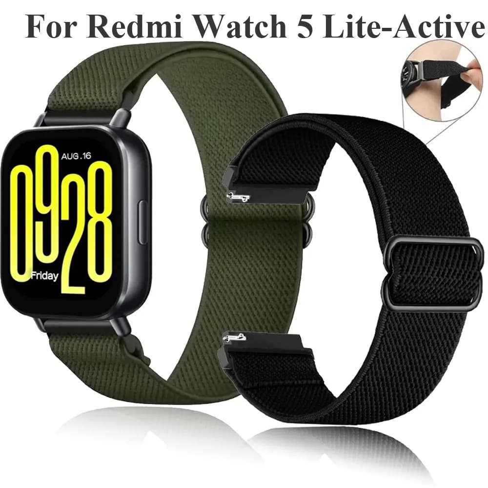 20/22mm Nylon Strap For Redmi Watch 5 Lite-Active/Oneplus Watch 4-3-2R Braided wristband For Amazfit Active 3-Max Bip 6 bracelet