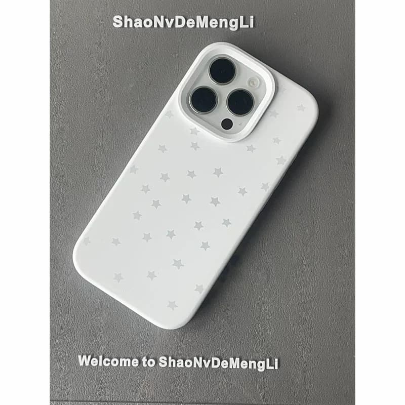 Cover for iPhone 17 16 15 14 13 12 11 Pro Max Y2K, pure white creative design, minimalist Korean style and trend