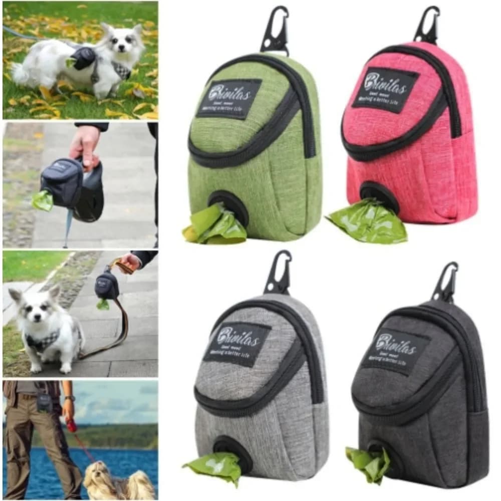 Borsa Portatile per Addestramento Cani, Sacchetto Porta Snack per Cani da Esterno, Marsupio per Premi e Dispenser Sacchetti per Escrementi, Accessori per Animali Domestici