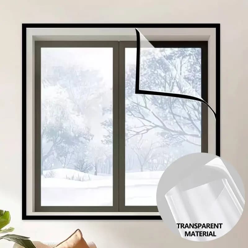 Finestre sigillanti invernali antivento e con pellicola calda, tende resistenti al freddo e al vento, trasparenti e inodore, facili da installare