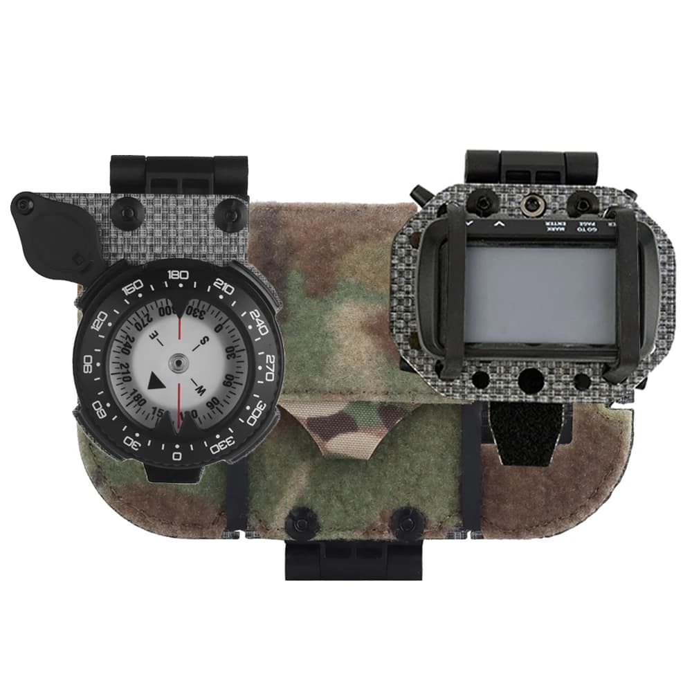 Tactical Survival Compass with GPS Holder, Outdoor Camping Militar Hunting Vest Plate Carrier Phone Folded Navigation Board
