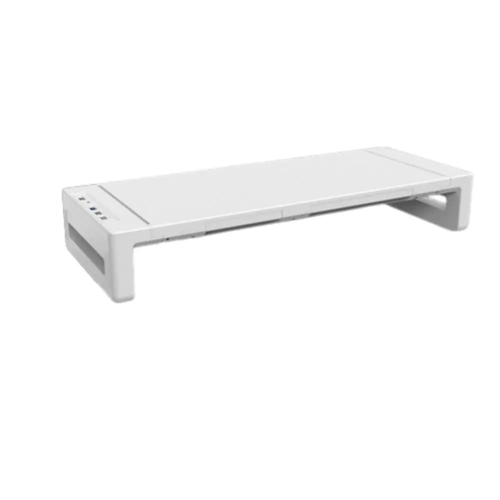 Supporto per Monitor con Luci RGB, Hub USB 3.0 e 2.0, Cassetto Portaoggetti, Supporto per Laptop e Telefono, Pieghevole