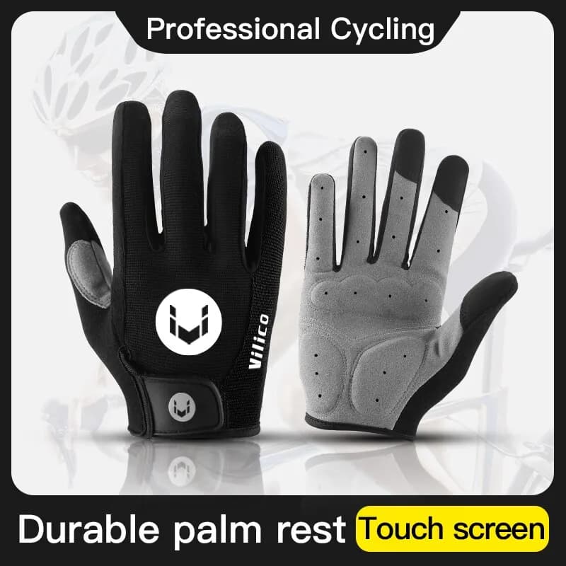 Guanti da ciclismo per sport all'aria aperta Ammortizzatori antiscivolo Guanti da moto da strada MTB resistenti all'usura traspiranti da uomo che corrono escursioni da lavoro