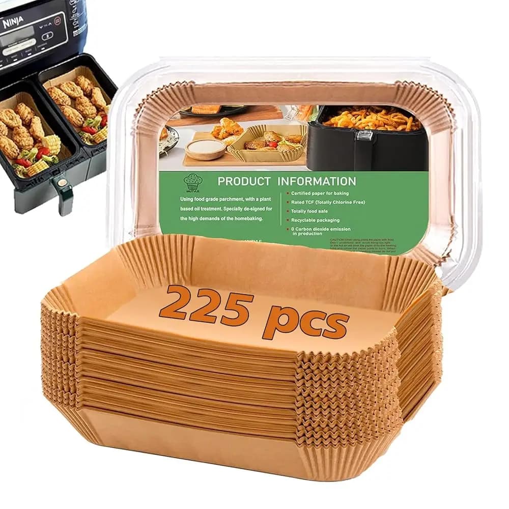Fogli di carta da forno usa e getta per friggitrice ad aria Ninja Dual, compatibili con Ninja DZ201, Ninja Foodi