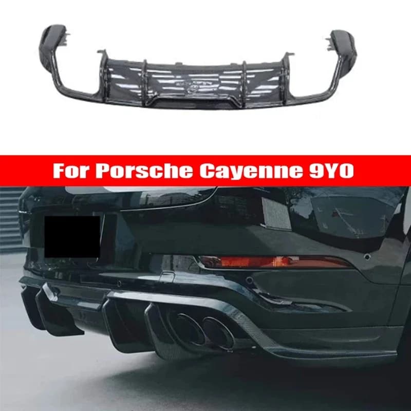 For Porsche Cayenne 9Y0 2024+ Carbon fiber Diffuser rear bumper diffuser spoiler rear lip Shunt Car parts upgrade body kit