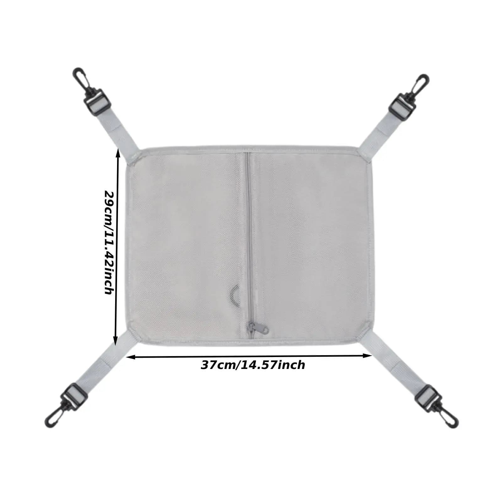 Portable Mesh Paddle Board Deck Bag Zipper Pouch Accessories Organizer for Kayak Boat Storage