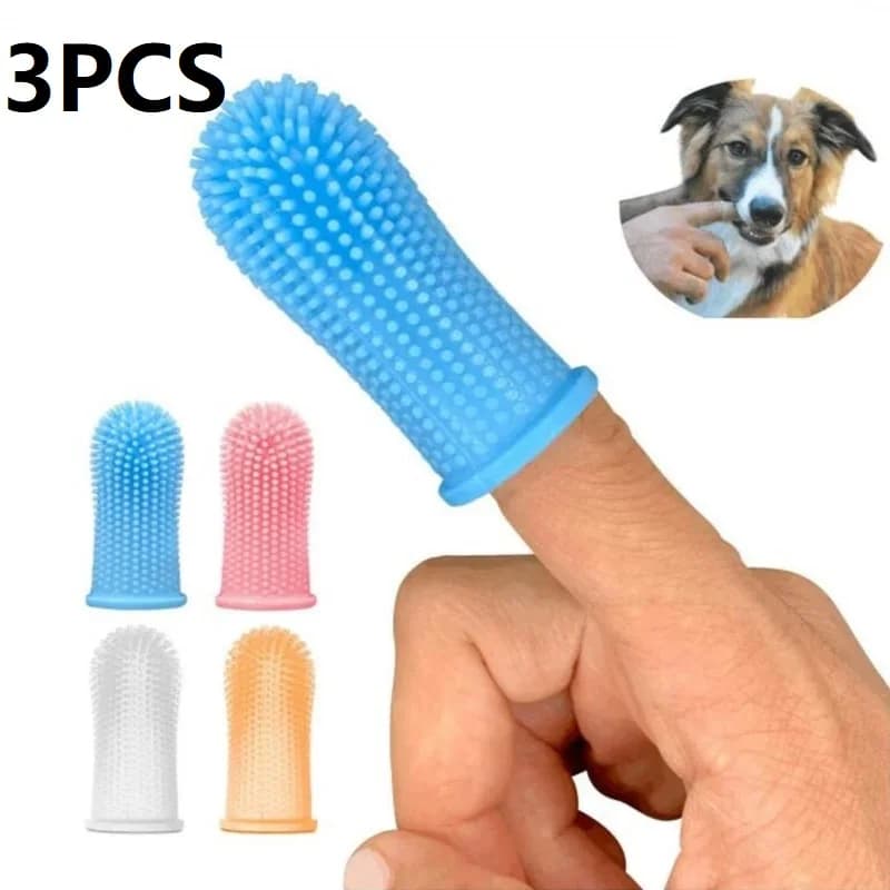 3PCS Dental Cleaning Dog Teeth Cleaning fingertips Small dog toothbrush to wash dog teeth GYS02 toothbrush